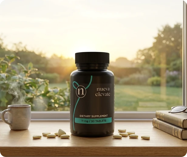 Nueva Elevate bottles by a window